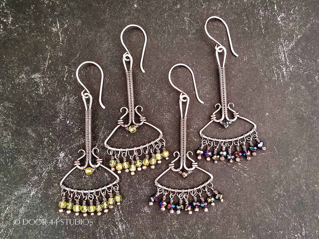 Art Deco Wire Chandelier Earrings - Feature Image