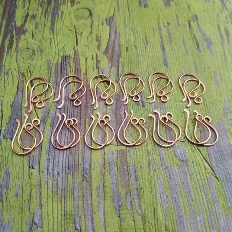 A dozen pairs of perfectly matched handmade ear wires