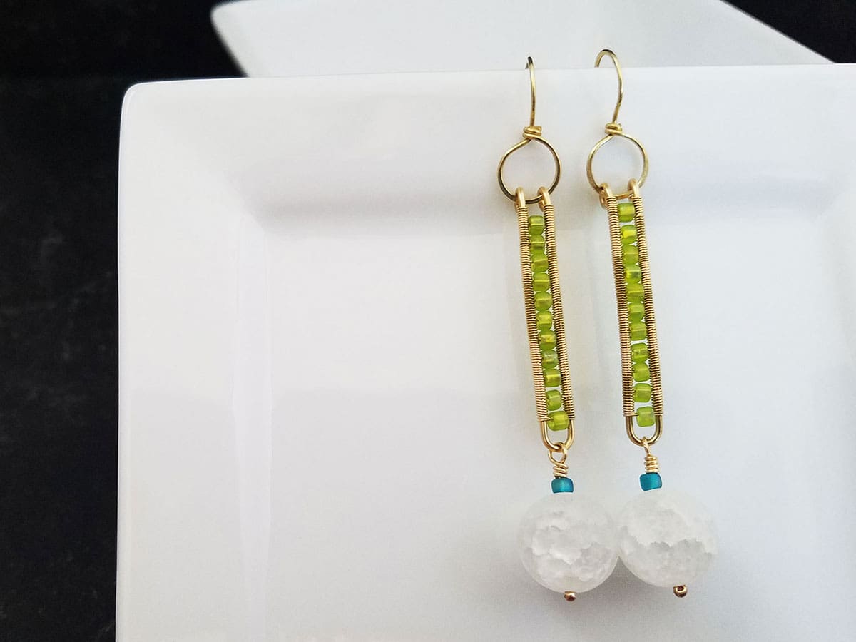 Easy Modern Stick Earrings - Feature Image