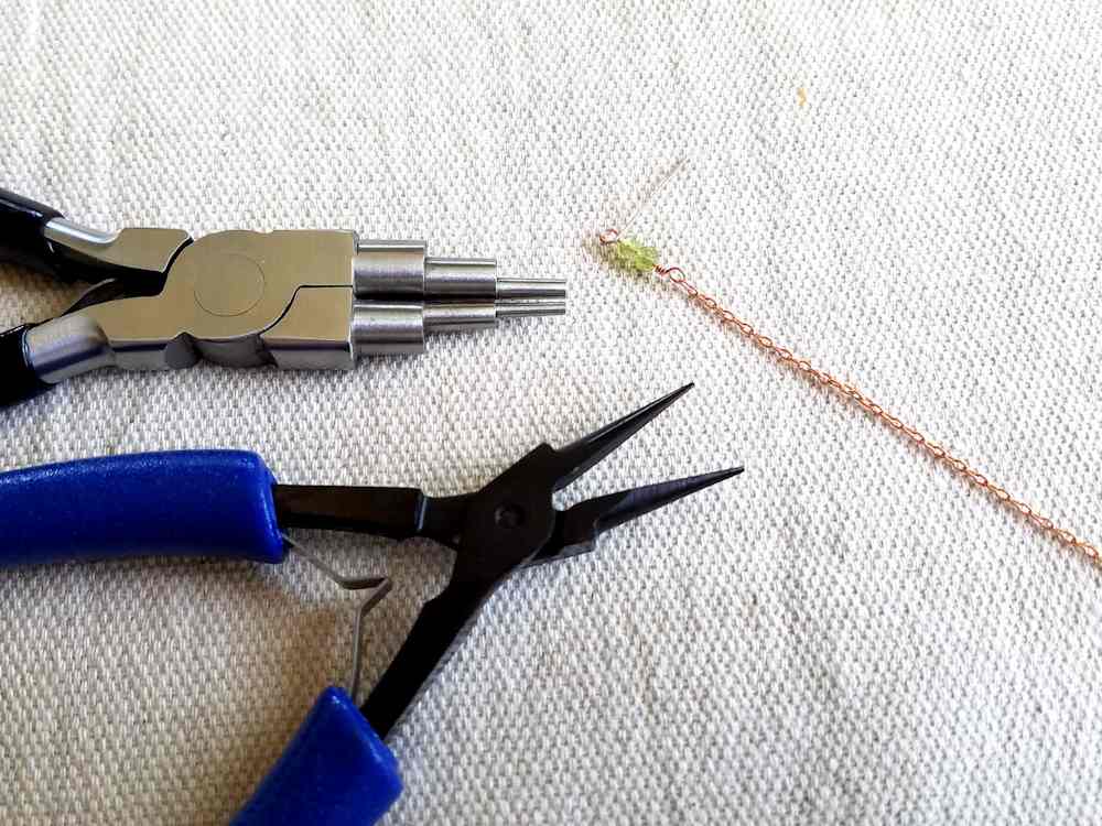 Delicate Bar Pendant, Step 18: Attach another wrapped loop connector to the other end of the chain. Leave the second wrapped loop open so you can connect one half of your clasp