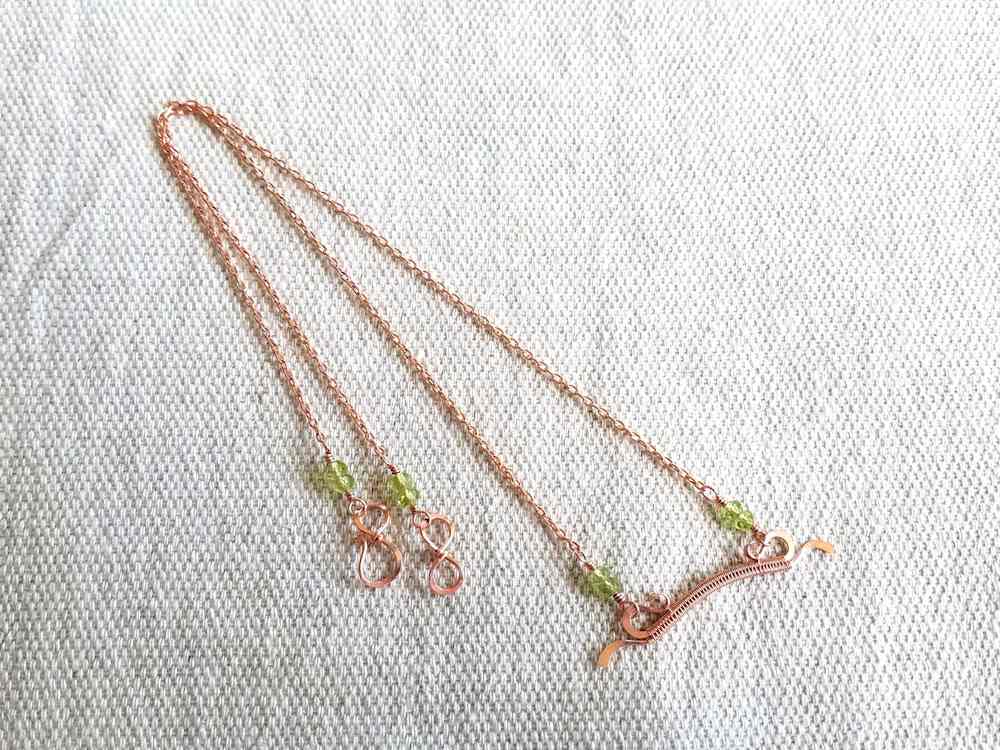Delicate Bar Pendant, Step 20: Attach one half of your clasp to each half of the necklace chain.