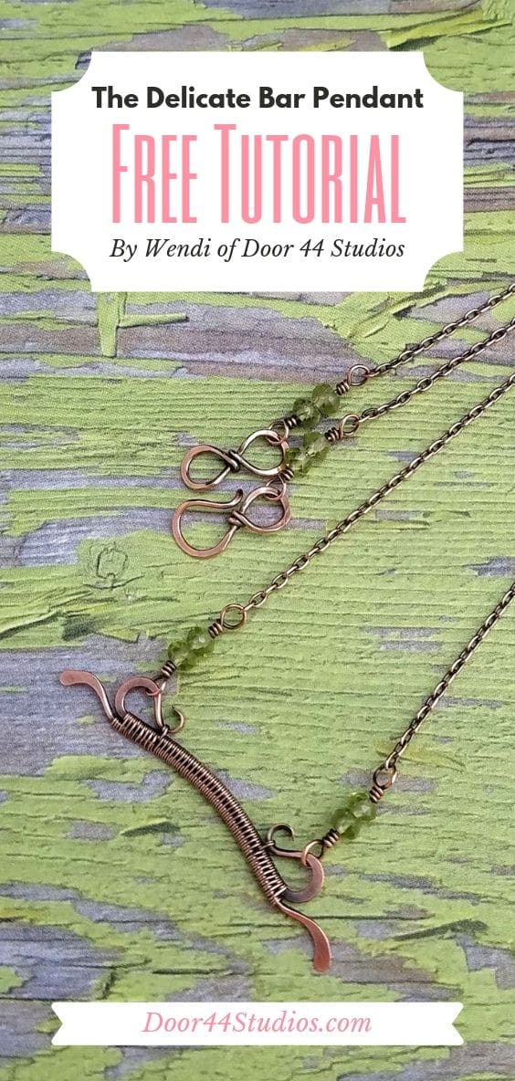 How adorable is this little bar pendant? Sometimes you just need a quick and easy wire weaving project to make you feel accomplished, and it's always nice to treat yourself to a cute little birthstone necklace, too. That's exactly what I did when I chose those pretty little Peridot beads for the model I created while writing this tutorial. The Delicate Bar Pendant is one of my more popular and versatile designs, and now you can make it yourself with this FREE tutorial!