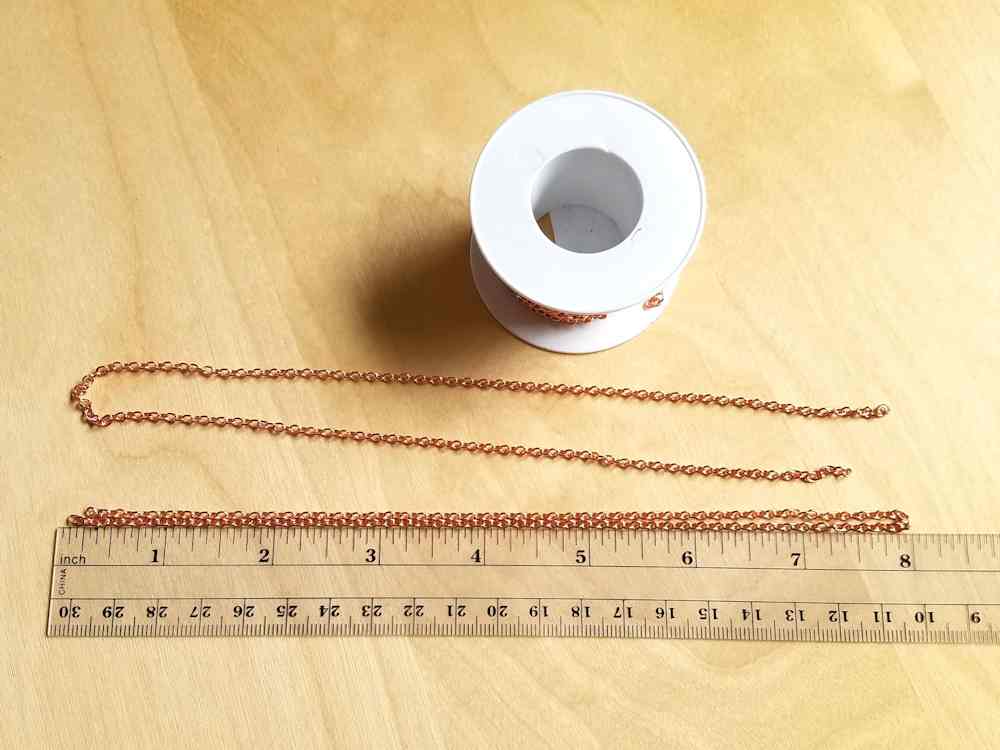 Door 44 Studios Ancestor Pendant Tutorial: Step 26, cut your necklace chain segments to the desired length