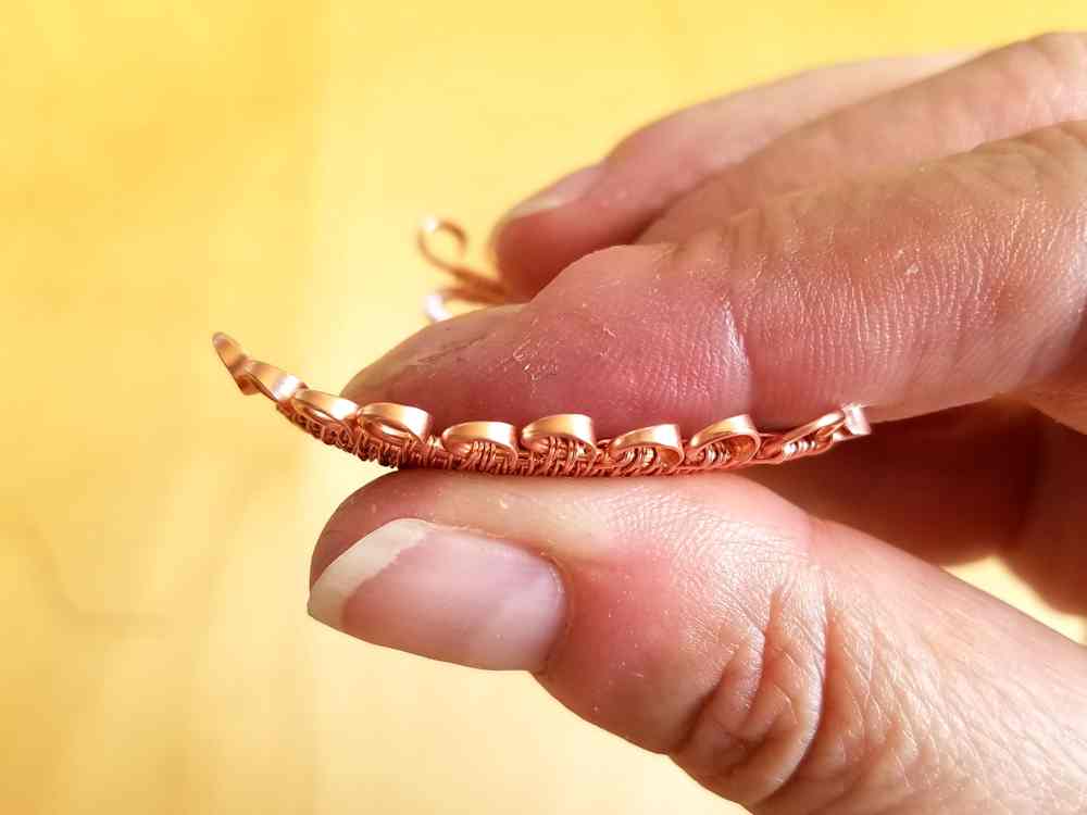 Door 44 Studios Ancestor Pendant Tutorial: Step 22, sculpt your woven headdress into a convex curve