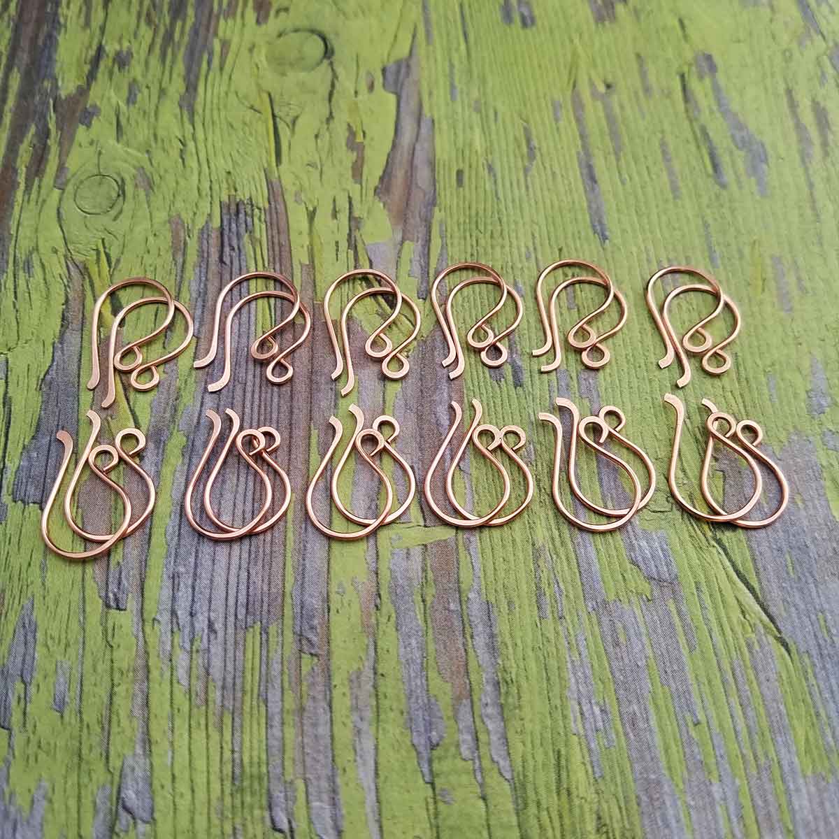 A dozen pairs of perfectly matched handmade ear wires