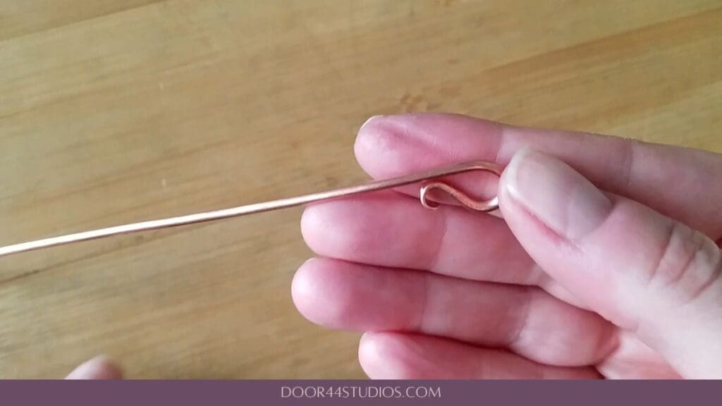 A finished scrolled end