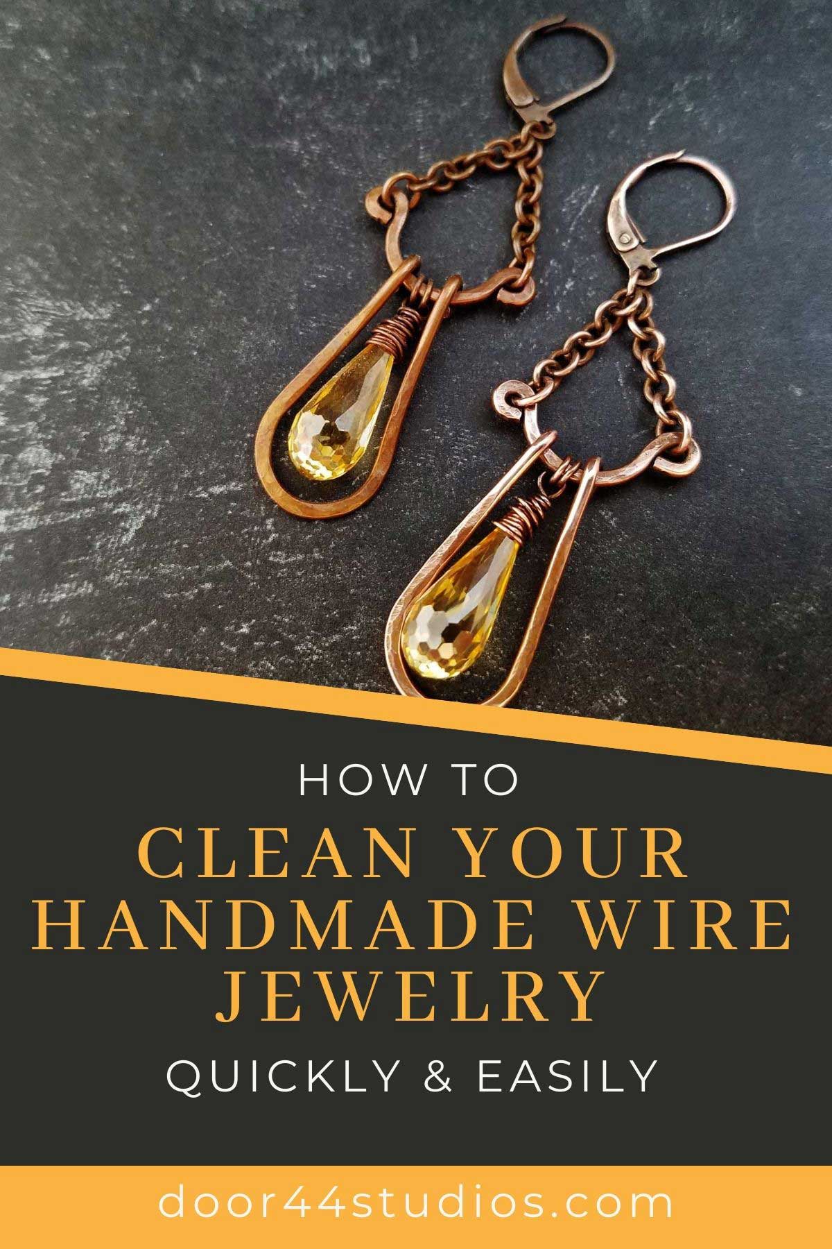 Learn how to clean your handmade wire jewelry with this quick and easy tutorial!