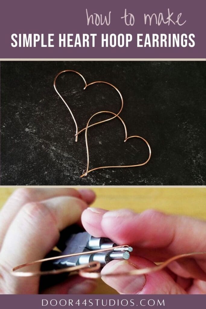 Simple Heart Hoop Earrings Tutorial - PIN001